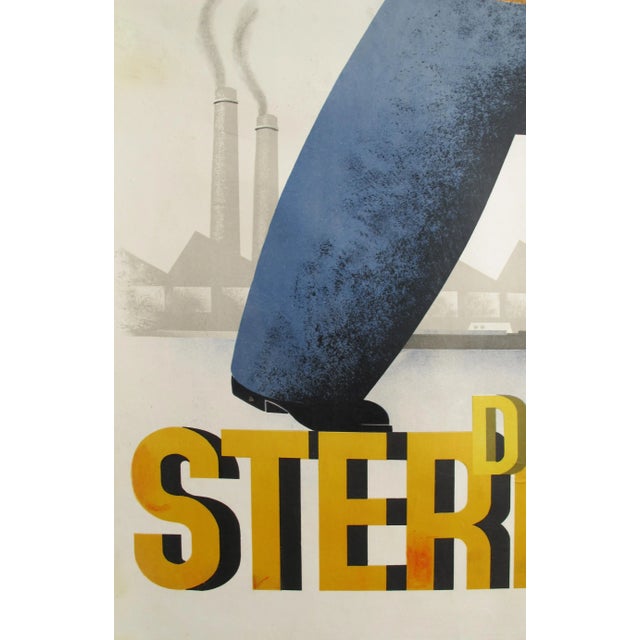 1936 Dutch Art Deco Poster - Sterk Door Werk For Sale - Image 4 of 5