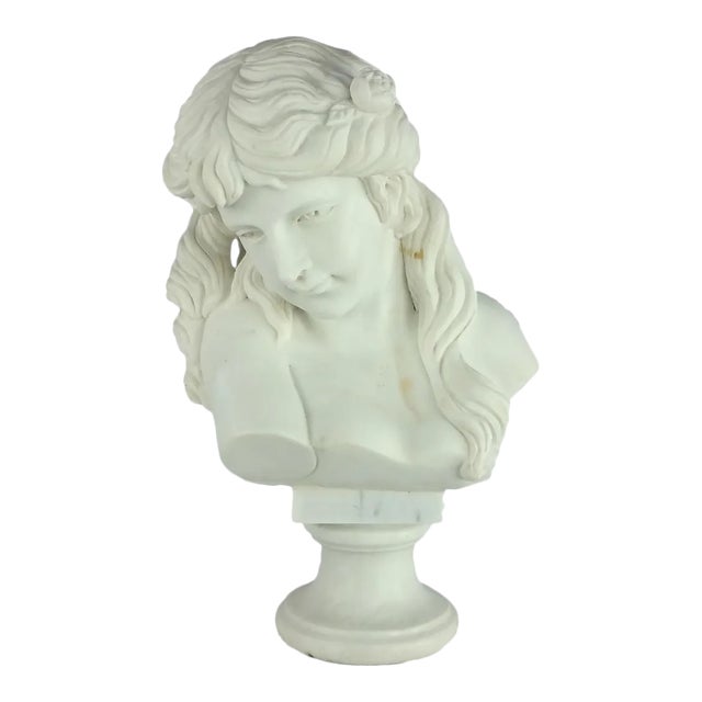 Marble Bust of a Lady For Sale