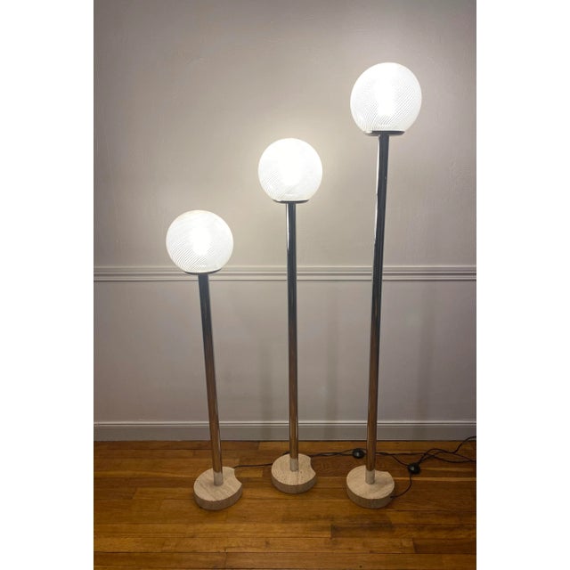 Space Age Ball Floor Lamps, 1970s, Set of 3 For Sale - Image 3 of 7