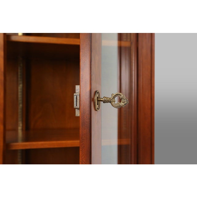 Brown English Wooden Bookcase, 1950s For Sale - Image 8 of 18