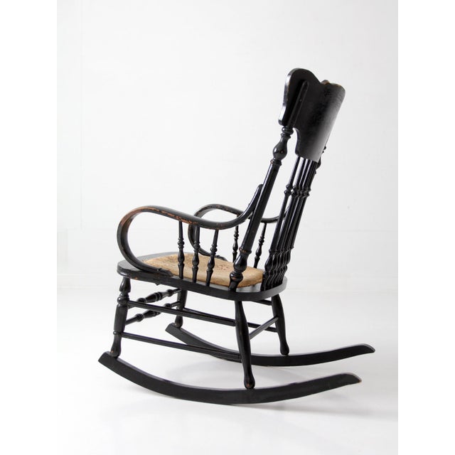 Antique Art Nouveau Rocking Chair For Sale - Image 10 of 18