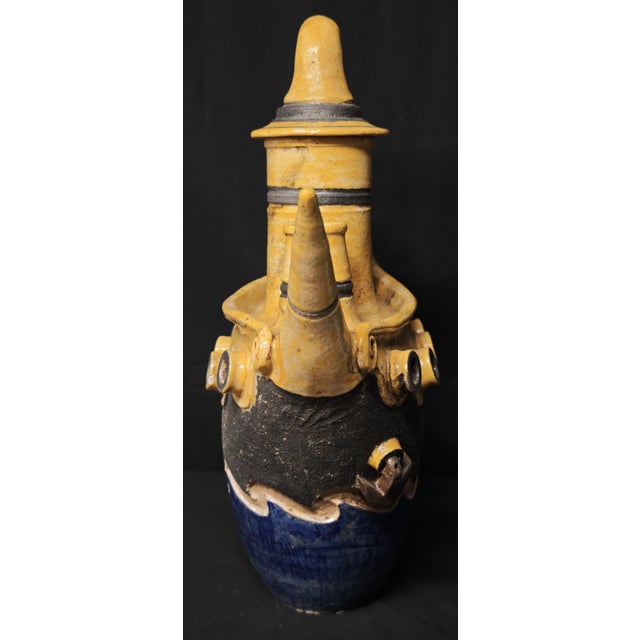 Steamship in Raku Ceramic by Lucio Liguori Raito For Sale - Image 5 of 17
