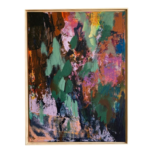 "Shady Blooming" 2026 Framed Painting by Jessalin Beutler For Sale