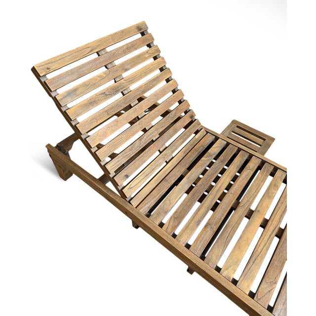 2020s Contemporary Coastal Outdoor Teak Lounge Chair For Sale - Image 5 of 8