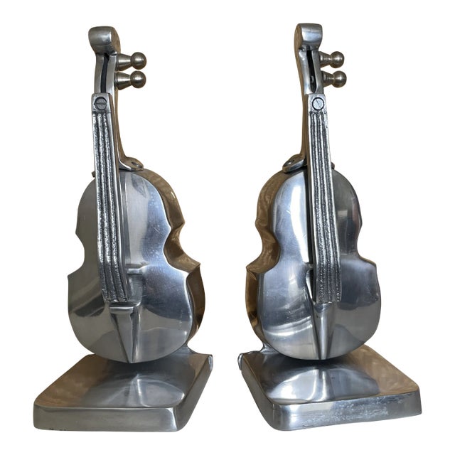 Vintage Cello Violin Bookends For Sale