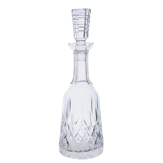 Late 20th Century Waterford Crystal Lismore Tall Wine Decanter With Stopper For Sale In San Francisco - Image 6 of 13