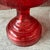 Red Vintage Red Glass Oil Lamp With Clear Chimney & Brass Wick Holder For Sale - Image 8 of 15