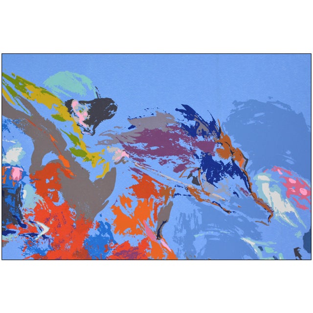 Modern 1972 in the Stretch Modern Blue Screenprint LeRoy Neiman For Sale - Image 3 of 6