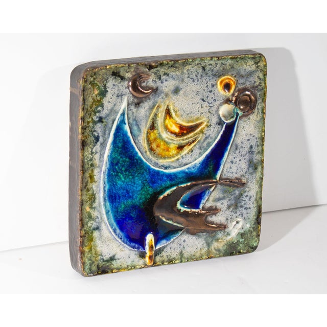 Helmut Friedrich Schäffenacker German Ceramic Wall Tile Plaque by Helmut Friedrich Schäffenacker For Sale - Image 4 of 7