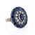 Victorian Sapphire and Diamond Double Halo Ring Circa 1880's Ring Size 5 For Sale In Madison - Image 6 of 7