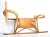 1960s Vintage Franco Albini 1960 Rattan Cane & Bamboo Rocking Horse, Animal Sculpture Italy For Sale - Image 5 of 13