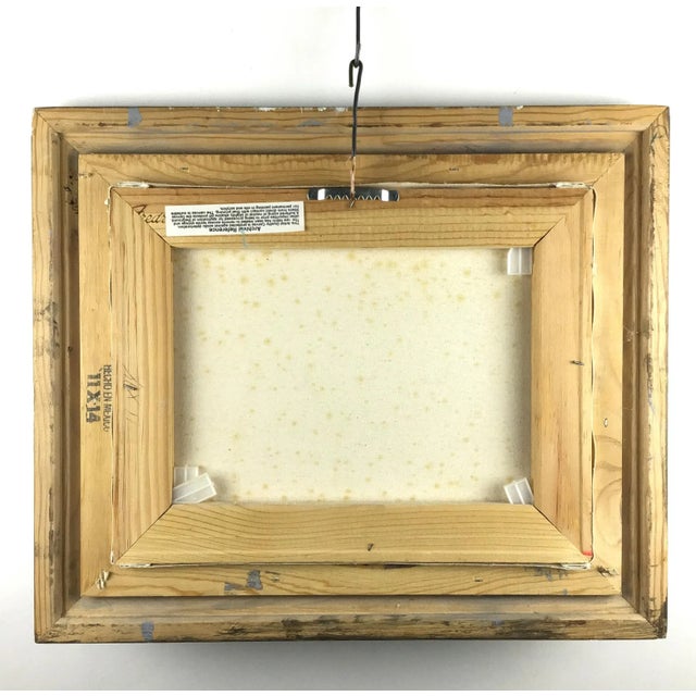 2000 - 2009 Heavily Framed Original Artisan Oil Painting of Pond in New England For Sale - Image 5 of 12