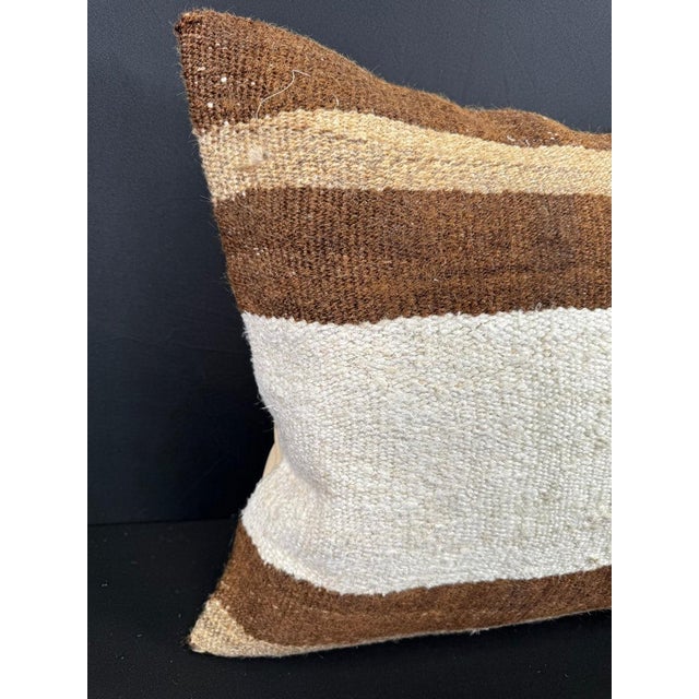 Turkish Hemp Pillow Cushion Natural Beige Brown Cushion Cover 20"x20" #30596 Enhance your home decor with our Kilim Pillow...