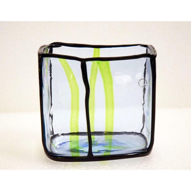 Blue Vintage Epipedos Vase by Fulvio Bianconi for Venini, 1990s For Sale - Image 8 of 8