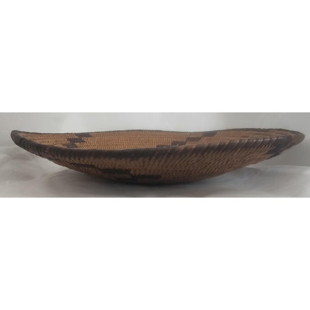 This beautiful antique Pima (Akimel O'odham) Native American coiled basket was handwoven in Arizona during the early...