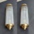 1940s Vintage Art Deco Skyscraper Brass & Glass Rod Fixture Ship Light Wall Sconces - a Pair For Sale - Image 5 of 7
