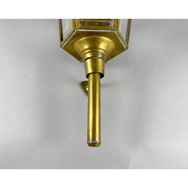 Large Antique Carriage Lantern, 1920 For Sale - Image 3 of 10