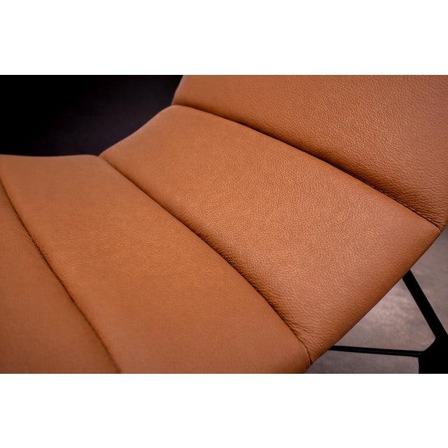 Armchair in Brown Leather & Iron, Carlo Hauner, 1950s For Sale - Image 9 of 10