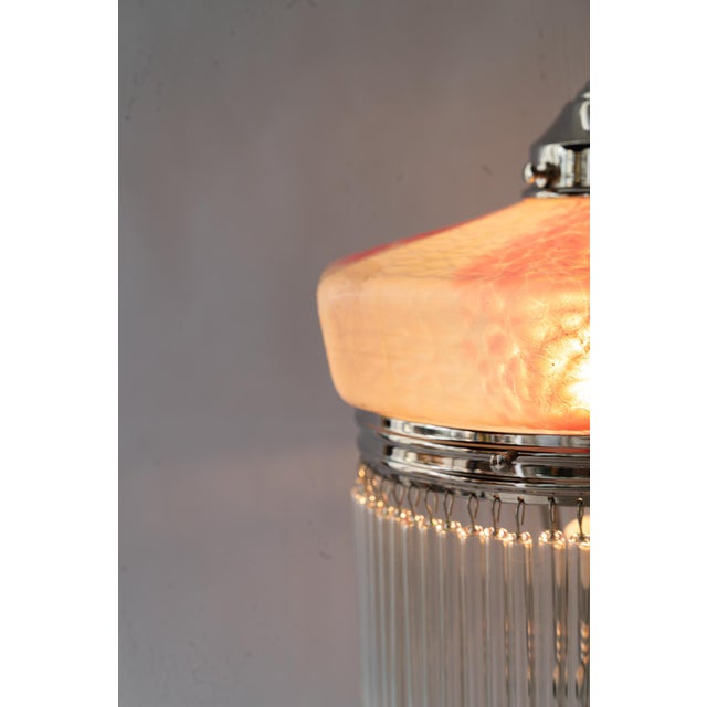 Art Deco Nickel-Plated Table Lamp with Glass Shade from Palme Koenig, 1920s For Sale - Image 16 of 18