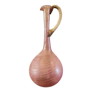 Late 20th Century Large Billy Moon Blown Glass Ewer-Studio Art Glass-Sculptural Vessel-Modern-Pink