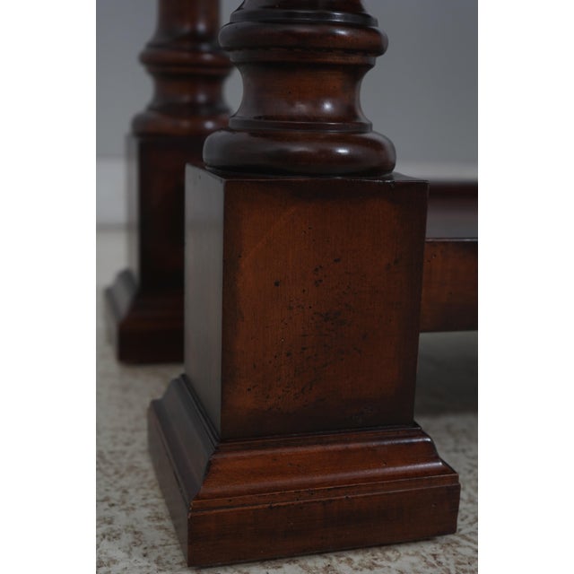 Henredon 3 Drawer 2 Tier Marble Top Console Table For Sale - Image 11 of 18