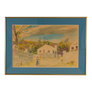 Vintage Watercolor of Bermuda by Alfred Birdsey