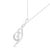 Contemporary Espira 10K White Gold 1/10 cttw Diamond Swirl Pendant Necklace For Sale - Image 3 of 5
