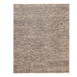 Nazmiyal Collection Textured Beige Modern Moroccan Rug For Sale