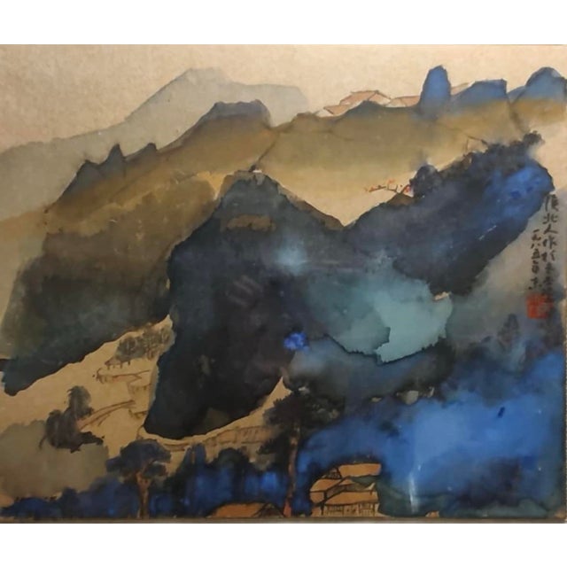 Purchased in Japan in the 1960s by my grandfather. A beautiful piece, a combination of oil and watercolor on gold foil. I...