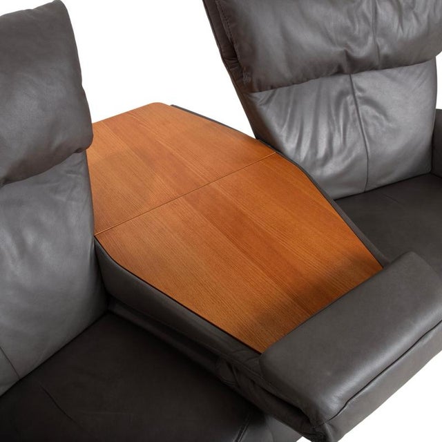 Trapez 3-Seater Sofa in Grey Leather from Himolla For Sale - Image 10 of 18