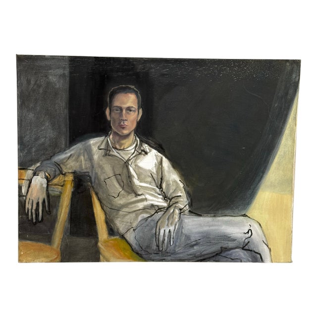 Figurative Portrait of a Man Reclining For Sale