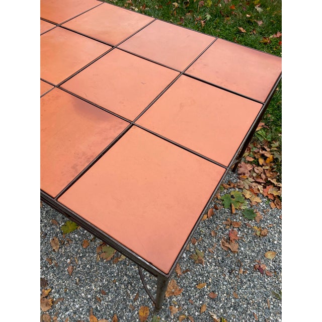 Vintage Garden Outdoor Tile Dining Table For Sale - Image 10 of 12