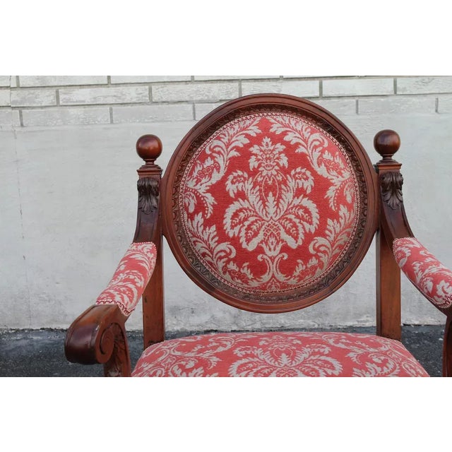 Lovely 19th Century French Empire Side Desk Chair With New Upholstery For Sale In Philadelphia - Image 6 of 8