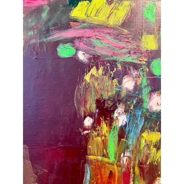 Contemporary "Mountains and Flowers" Contemporary Original Abstract Expressionist Painting For Sale - Image 3 of 6