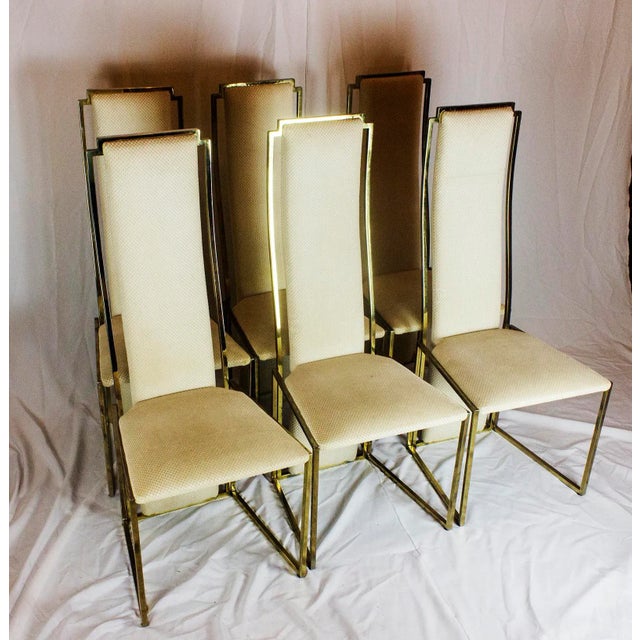 Dining Chairs from Maison Jansen, 1970s, Set of 6, in Very Good conditions. Designed 1970 to 1979 This piece is attributed...