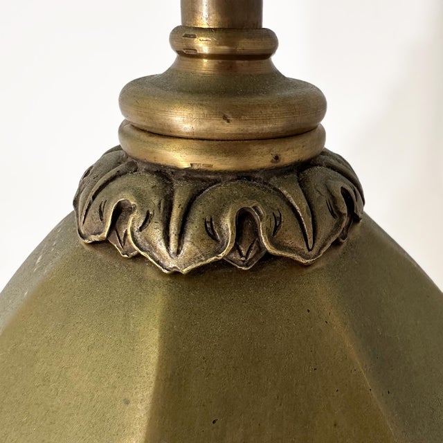 Vintage Tortoise Shell & Brass Lantern Pendant Lights - Set of Four For Sale - Image 4 of 8