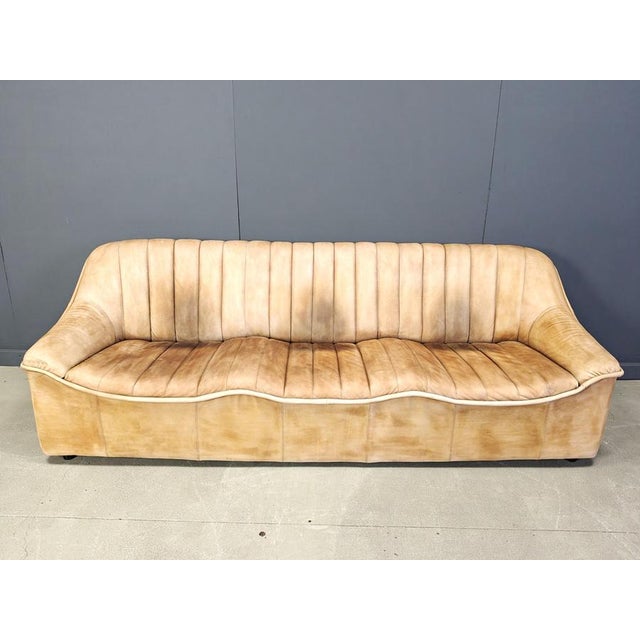 Vintage Leather Sofa Set, 1960s, Set of 3 For Sale - Image 9 of 17