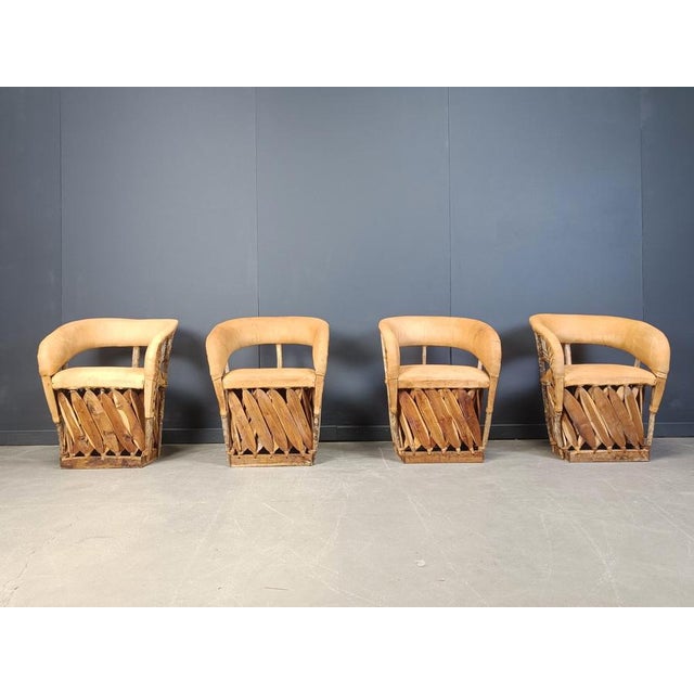 Vintage Mexican Art Populaire Dining Chairs, 1970s, Set of 4 For Sale - Image 10 of 13