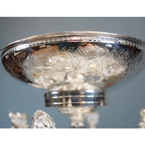 English Silver Plate Centrepiece, 1930 For Sale - Image 11 of 18