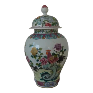 Vintage Chinese Covered Temple Jar