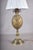 Gold-Toned Pineapple Table Lamp with White Pleated Shade, 1950s For Sale - Image 10 of 15