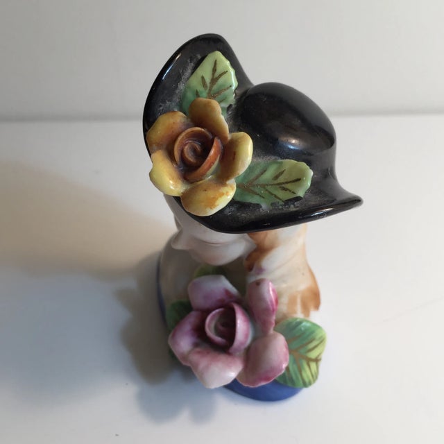 Victorian Victorian Lady Head Floral Bust For Sale - Image 3 of 7