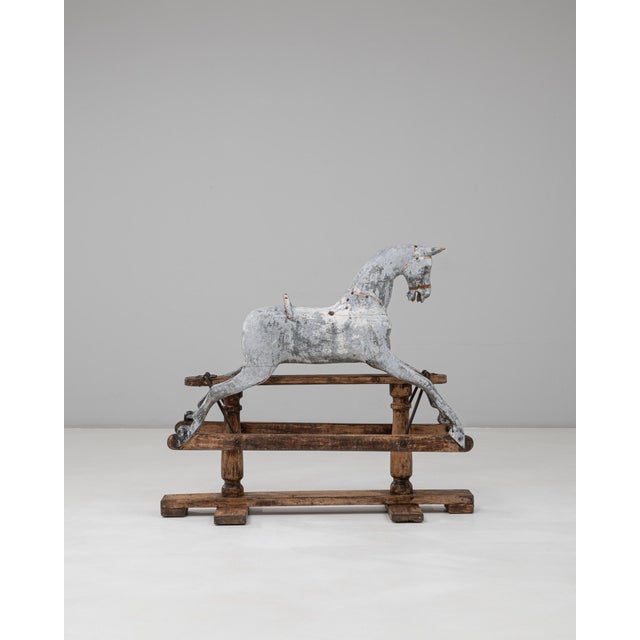 1900s French Wooden Rocking Horse For Sale - Image 17 of 18