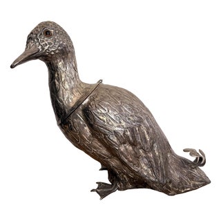 Duck Silver-Plated Wine Cooler from Franco Lapini, Italy, 1960 For Sale