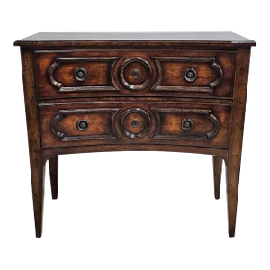 Theodore Alexander Style Walnut Two-Drawer Commode