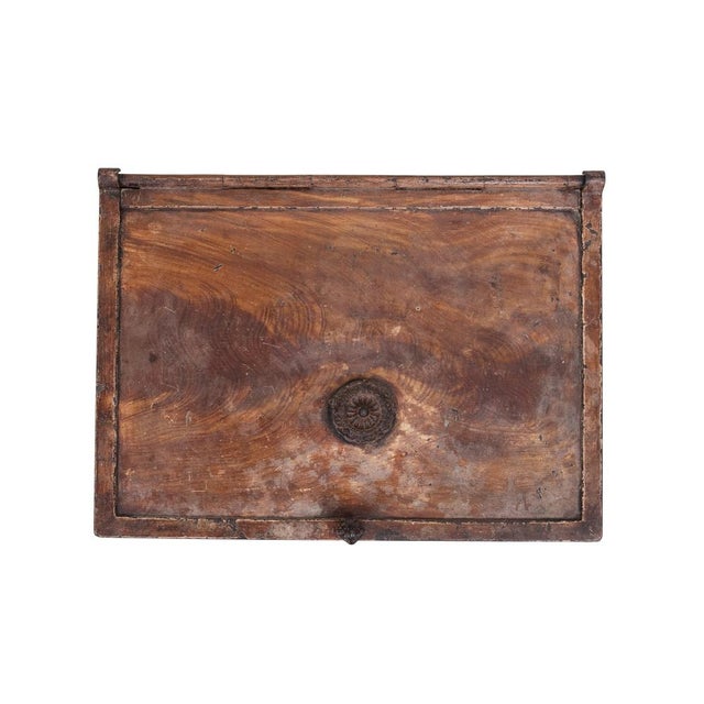 Antique Strongbox with Faux Wood Print Decor, Holland, 1880s For Sale - Image 9 of 10