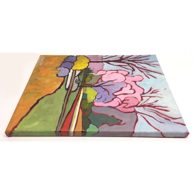 2010s "Spring Landscape" Original Fauvist Landscape Painting by Catherine Martzloff For Sale - Image 5 of 7