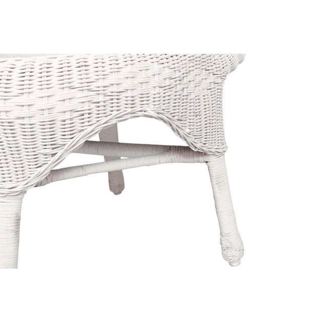 Wood Heywood Wakefield Wicker Armchairs, a Pair For Sale - Image 7 of 9