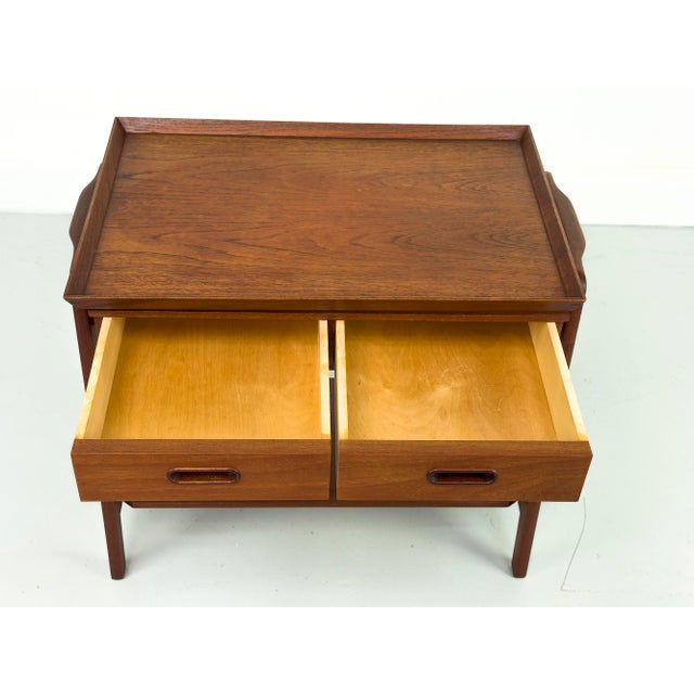 Danish Teak Side Table with Drawers, 1960s For Sale - Image 12 of 18