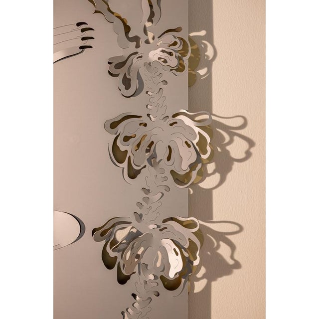 Psiche Metallic Tapestry in Mirrored Finish Aluminum by Altreforme For Sale - Image 4 of 8